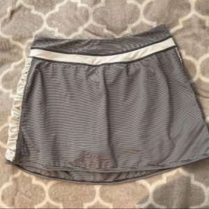 Black and white striped Tennis skirt